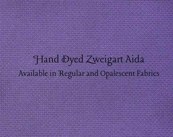 Purple Passion Aida (Z-BDA-29) Hand Dyed Zweigart Cross Stitch Fabric