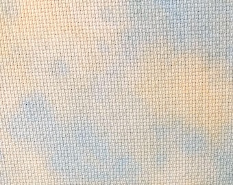 Buttercup & Blue Aida (BDA-5-88-PT) ~ Hand Dyed Cross Stitch Fabric from Vintage NeedleArts ~ 11/14/16.18/20 count regular and opal aida