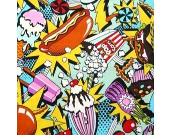 Rare/OOP 2008 ~ Alexander Henry Nighttime Snack ~ 100% cotton for sewing and quilting