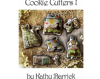 PAPER Cross Stitch Chart - Cookie Cutters 1 from Kathy Barrick - set of six patterns