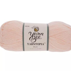 Yarn Bee Yarntopia Yarn (Blush) ~ super soft machine washable ultra soft #2 Fine 100% acrylic
