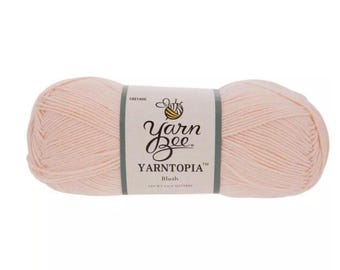 Yarn Bee Yarntopia Yarn (Blush) ~ super soft machine washable ultra soft #2 Fine 100% acrylic