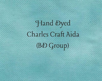 Miss Tilly's Teal Aida (CC-BDA-41) ~ Hand Dyed Charles Craft Cross Stitch Fabric