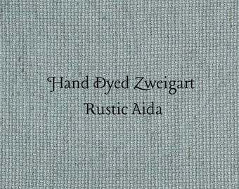 Bon Voyage Rustic Aida (OR-DDA-15) ~ Hand Dyed Zweigart Oatmeal Rustico Cross Stitch Fabric