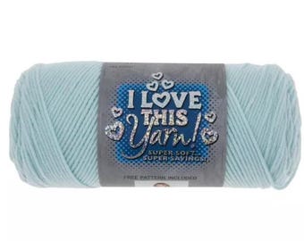 I Love This Yarn! (Arctic Ice) ~ super soft machine washable 100% acrylic