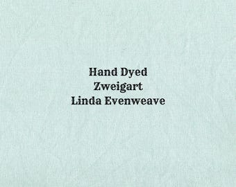 Aqua Frost Linda Evenweave (LND-34) Hand Dyed Zweigart Cross Stitch Fabric
