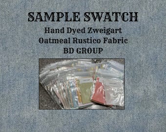 Sample Swatch of Hand Dyed Zweigart Oatmeal Rustico Aida (BD Group)