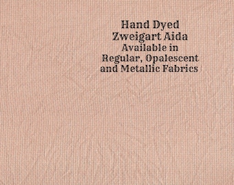Copper Penny Aida (Z-DDA-110) Hand Dyed Zweigart Cross Stitch Fabric from Vintage NeedleArts ~ available in regular, opalescent and metallic