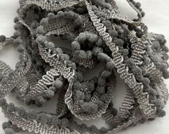 Night Shadow Mini Pom Pom Trim (MPP-67) by Vintage NeedleArts ~ hand-dyed 2 continuous yards