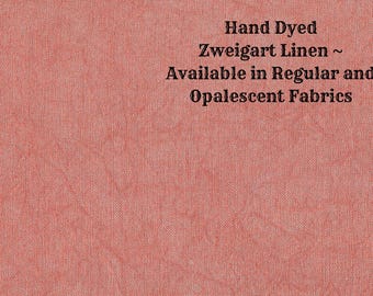 Persimmon Linen (LN-112) ~ Hand Dyed Zweigart Cross Stitch Fabric from Vintage NeedleArts - available in regular and opalescent linen