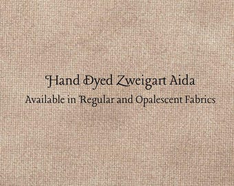 Mocha Aida (Z-BDA-72) Hand Dyed Zweigart Cross Stitch Fabric