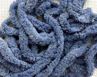 Galaxy Blue Petite Chenille Trim (PC-77) by Vintage NeedleArts ~ hand dyed 2 continuous yards