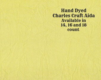 Curry Powder Aida (CC-DDA-105) ~ Hand Dyed DMC/Charles Craft Cross Stitch Fabric from Vintage NeedleArts
