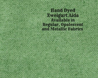 Rosemary Aida (Z-BDA-74) Hand Dyed Zweigart Cross Stitch Fabric from Vintage NeedleArts ~ available in regular, opalescent and metallic Aida