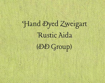 Gremlin Rustic Aida (OR-DDA-27) ~ Hand Dyed Zweigart Oatmeal Rustico Cross Stitch Fabric
