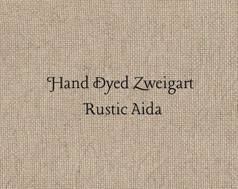 Nutmeg Rustic Aida (OR-DDA-44) ~ Hand Dyed Zweigart Oatmeal Rustico Cross Stitch Fabric