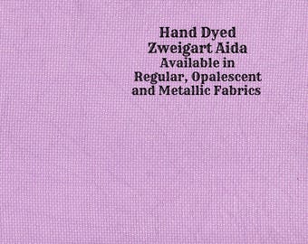 Orchid Aida (Z-DDA-85) Hand Dyed Zweigart Cross Stitch Fabric from Vintage NeedleArts ~ available in regular, opalescent and metallic Aida
