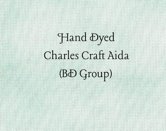 Aqua Frost Aida (CC-BDA-34) ~ Hand Dyed Charles Craft Cross Stitch Fabric