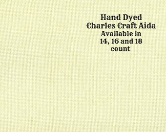 Kiwi Aida (CC-DDA-84) ~ Hand Dyed DMC/Charles Craft Cross Stitch Fabric from Vintage NeedleArts