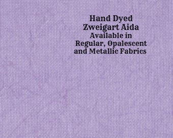 Purple Passion Aida (Z-DDA-29) Hand Dyed Zweigart Cross Stitch Fabric from Vintage NeedleArts ~ available in regular, opalescent & metallic