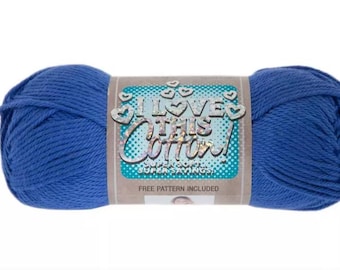 I Love This Cotton! Yarn (Royalty) ~ soft machine washable 100% cotton yarn amigurumi crochet knitting