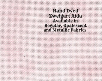 Angel Aida (Z-BDA-45) Hand Dyed Zweigart Cross Stitch Fabric from Vintage NeedleArts ~ available in regular, opalescent and metallic Aida