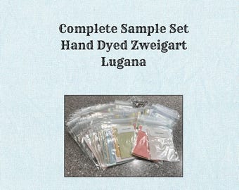 Lugana Evenweave Hand Dyed Sample Set - complete set of samples
