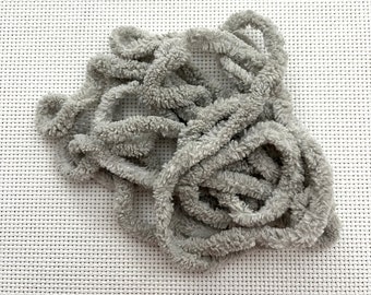 Timeless Gray Petite Chenille Trim (PC-1) by Vintage NeedleArts ~ hand dyed 2 continuous yards