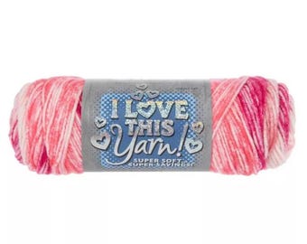 I Love This Yarn Print (Pink Ombre) ~ 100% acrylic