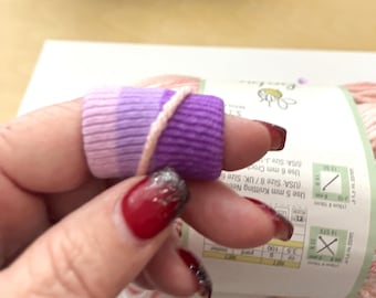 Finger Sleeve - finger guard protector for knitting, crochet and writing - compression design to reduce strain during repetitive tasks