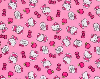 Hello Kitty Apples & Bows Fabric from Sanrio, LTD. ~ 100% cotton for sewing/quilting