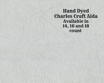 Spanish Moss Aida (CC-DDA-102) ~ Hand Dyed DMC/Charles Craft Cross Stitch Fabric from Vintage NeedleArts