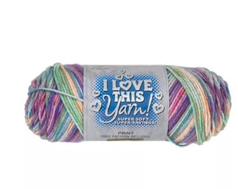 I Love This Yarn! Print (Sunset) ~ super soft machine washable 100% acrylic