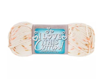 I Love This Cotton! Print Yarn (Spunky) ~ soft machine washable 100% cotton