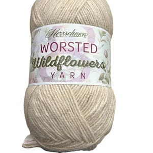 Worsted Wildflowers Yarn (Milkweed) ~ easy care yarn that looks great wash after wash 100% acrylic #4 worsted weight Herrschners
