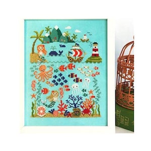 PAPER Cross Stitch Chart - It's a Mermaid Life by Tiny Modernist