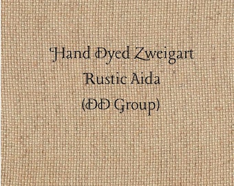 Pumpkin Spice Rustic Aida (OR-DDA-4) ~ Hand Dyed Zweigart Oatmeal Rustico Cross Stitch Fabric
