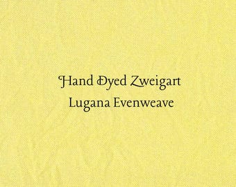 Tweety Bird Yellow Lugana Evenweave (LG-55) Hand Dyed Zweigart Cross Stitch Fabric