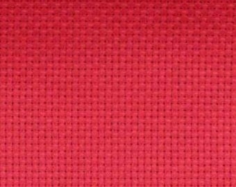 Zweigart Aida - Christmas Red Cross Stitch Fabric - available in 14, 16 and 18 count