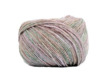 Lighthouse Wildflowers Yarn (Green Bells) ~ acrylic/wool blend #3 lightweight variegated multicolored soft beautiful muted pastel colors