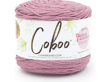 Lion Brand Coboo Yarn (Plume) ~ super soft & breathable machine washable lightweight blend of cotton and bamboo #3 lightweight DK