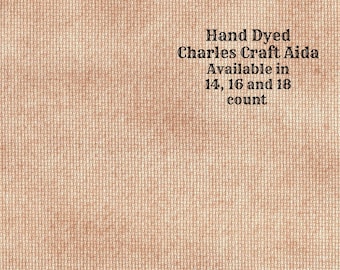 Cinnamon Aida (CC-BDA-42) ~ Hand Dyed DMC/Charles Craft Cross Stitch Fabric from Vintage NeedleArts