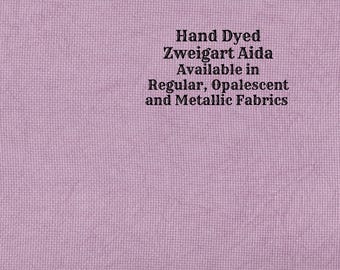 Mulberry Aida (Z-DDA-80) Hand Dyed Zweigart Cross Stitch Fabric from Vintage NeedleArts ~ available in regular, opalescent and metallic Aida