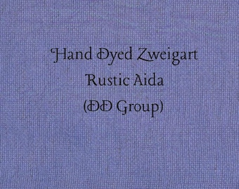 Galaxy Blue Rustic Aida (OR-DDA-77) ~ Hand Dyed Zweigart Oatmeal Rustico Cross Stitch