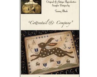 PAPER Cross Stitch Chart - Cottontail & Company from Scattered Seed Samplers
