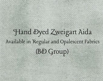 Sage Aida (Z-BDA-91) Hand Dyed Zweigart Cross Stitch Fabric