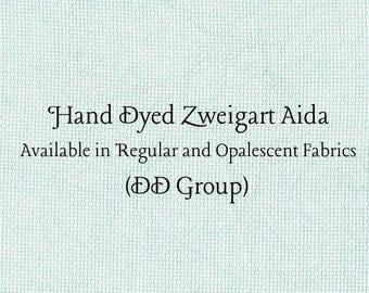 Aqua Frost Aida (Z-DDA-34) Hand Dyed Zweigart Cross Stitch Fabric
