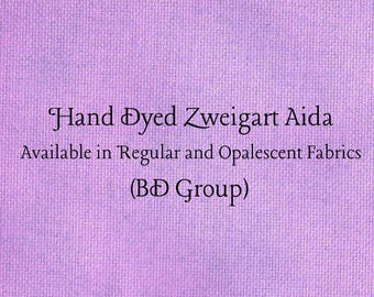 You're Turning Violet, Violet! Aida (Z-BDA-104) Hand Dyed Zweigart Cross Stitch Fabric