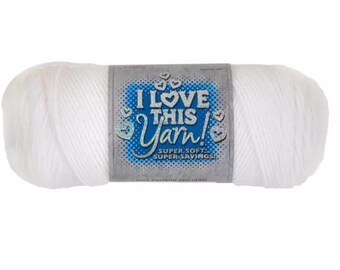 DISCONTINUED COLOR I Love This Yarn! (Antique White) ~ super soft machine washable 100% acrylic