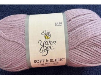 Yarn Bee Soft & Sleek Yarn (Purple Haze) ~ soft machine washable 100% low pill acrylic